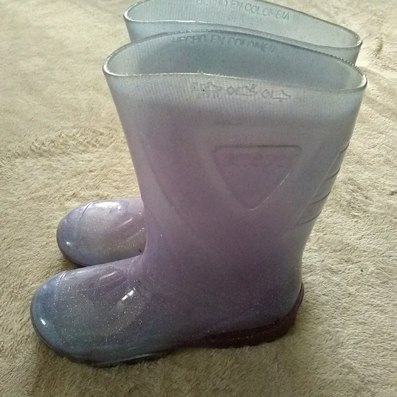 Purple Shimmer Rain Boots - Picture 3 of 4